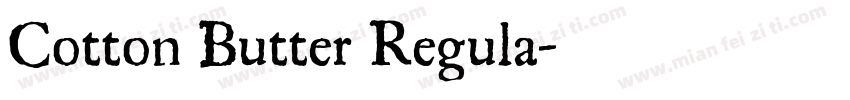 Cotton Butter Regula字体转换